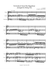 Et Exultavit from the Magnificat arranged for String Trio