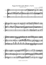 Fugue (Book 1, No.8) arranged for String Trio
