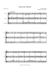 Gloria tibi, Domine, arranged for String Trio
