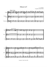 Minuet in F arranged for String Trio