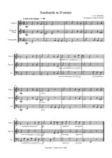 Sarabande in D Minor arranged for String Trio