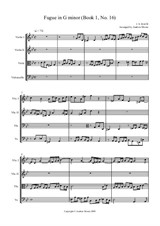 Fugue in G minor (Book 1, No.16) arr. for String Quartet