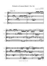 Prelude in G minor (Book 2, No.16) arr. for String Quartet