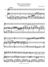 Three Austrian Dances - No.1 - Minuet & Trio for Violin & Piano