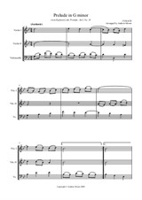 Prelude in G minor arranged for string trio