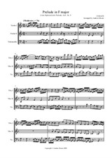 Prelude in F major arranged for string trio